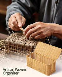 Toilet Tank Basket for Bathroom, Water Hyacinth Storage Baskets for Toilet Tank Top