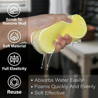 [2Count]Magic Exfoliating Bath Sponge,3D Super Soft Exfoliating Bath Sponge,Skin Friendly and Reusable,Alternative to Exfoliating Gloves,Random Color.